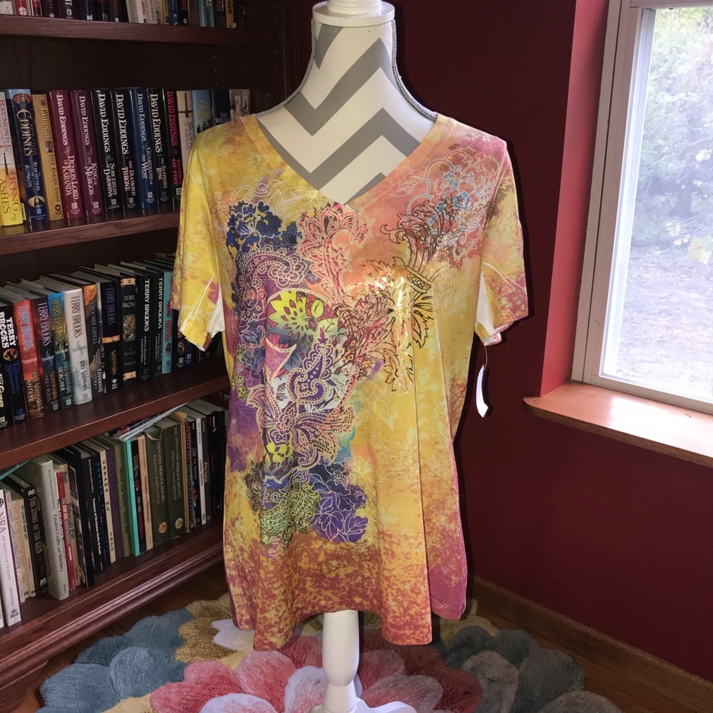 Appropriate Behavior Yellow Blouse Size 1x